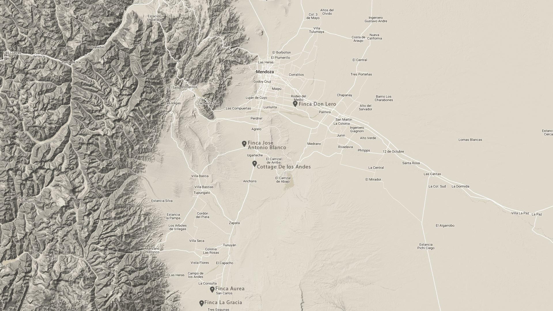 Viñedos Argentina map